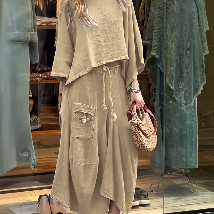Top En Rok Set – Ronde Hals & Rok Met Zak