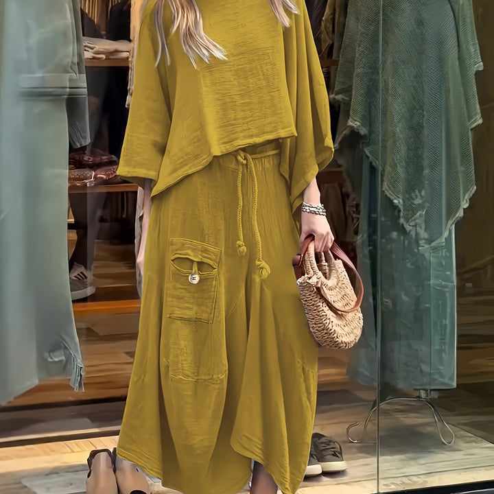 Top En Rok Set – Ronde Hals & Rok Met Zak