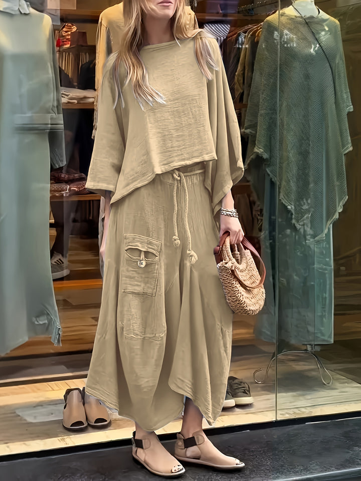 Top En Rok Set – Ronde Hals & Rok Met Zak