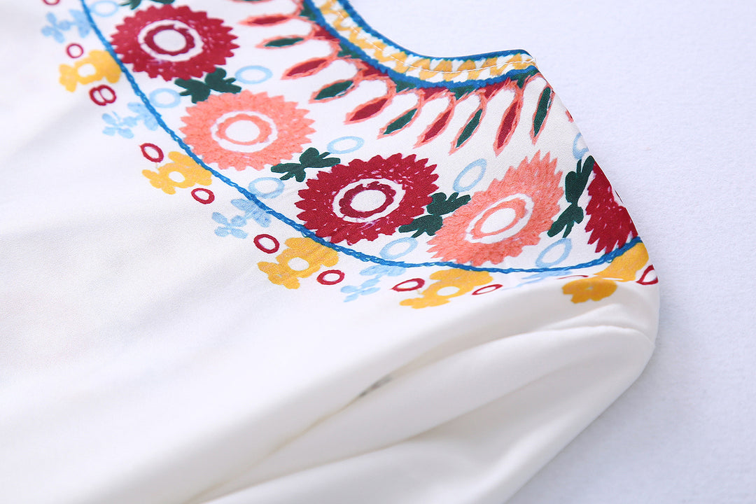 Top en Rok Set – Gedrukte Stof & Losse Pasvorm