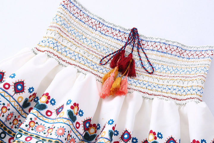 Top en Rok Set – Gedrukte Stof & Losse Pasvorm
