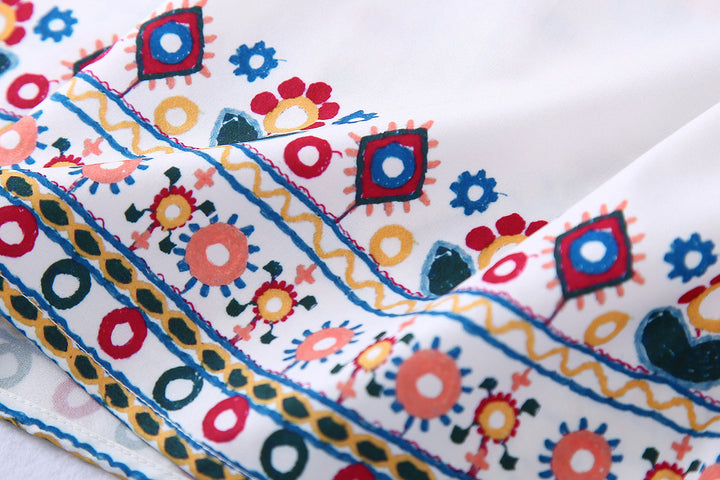 Top en Rok Set – Gedrukte Stof & Losse Pasvorm