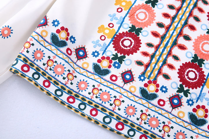 Top en Rok Set – Gedrukte Stof & Losse Pasvorm