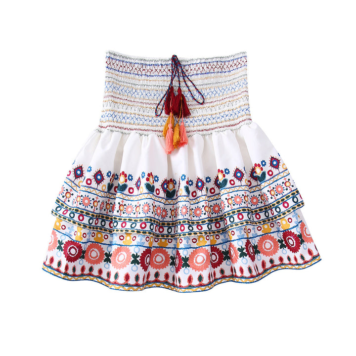 Top en Rok Set – Gedrukte Stof & Losse Pasvorm
