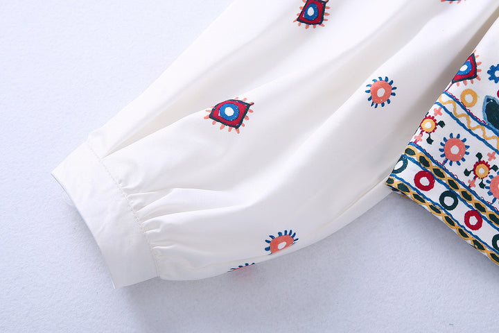 Top en Rok Set – Gedrukte Stof & Losse Pasvorm