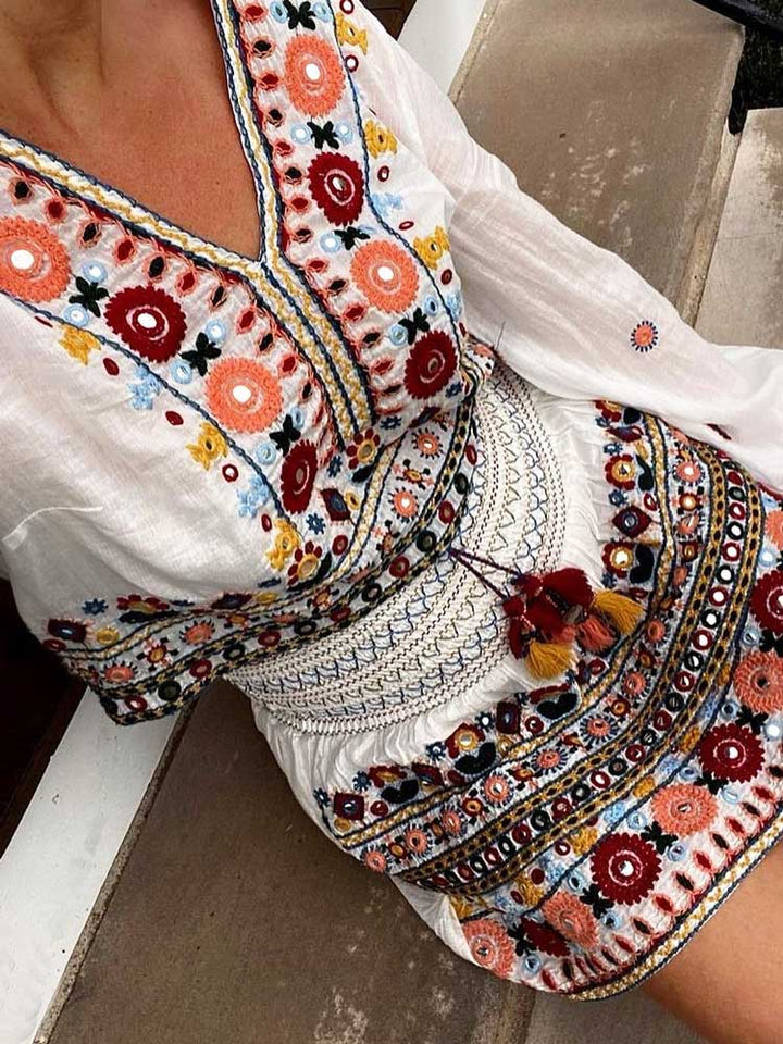 Top en Rok Set – Gedrukte Stof & Losse Pasvorm
