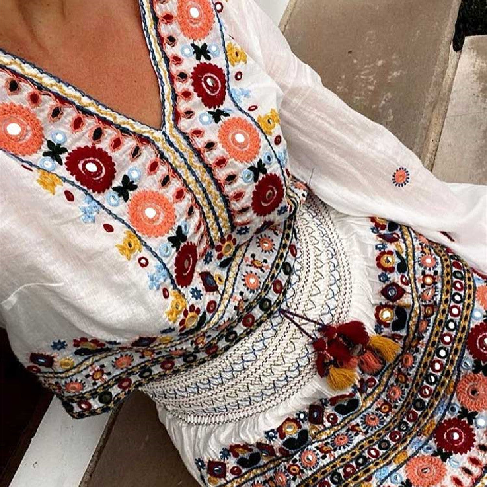 Top en Rok Set – Gedrukte Stof & Losse Pasvorm