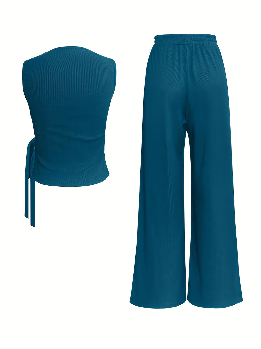 Tweedelige Set - Mouwloze Top & Wijde Pijpen Broek