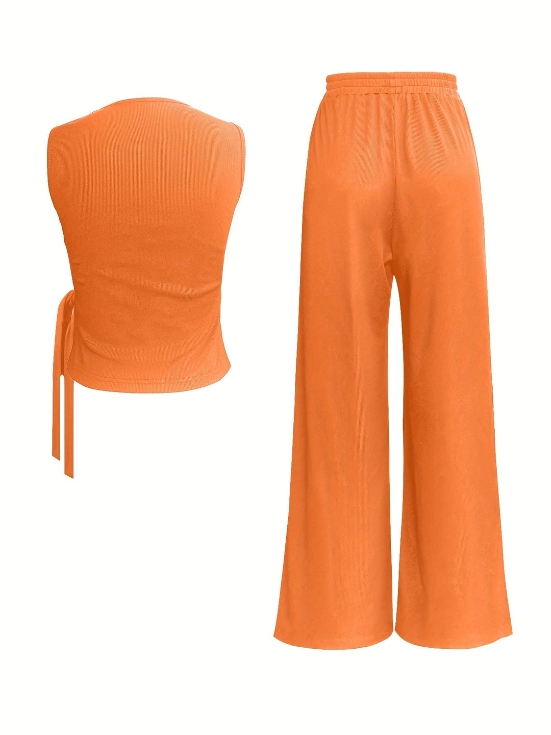 Tweedelige Set - Mouwloze Top & Wijde Pijpen Broek