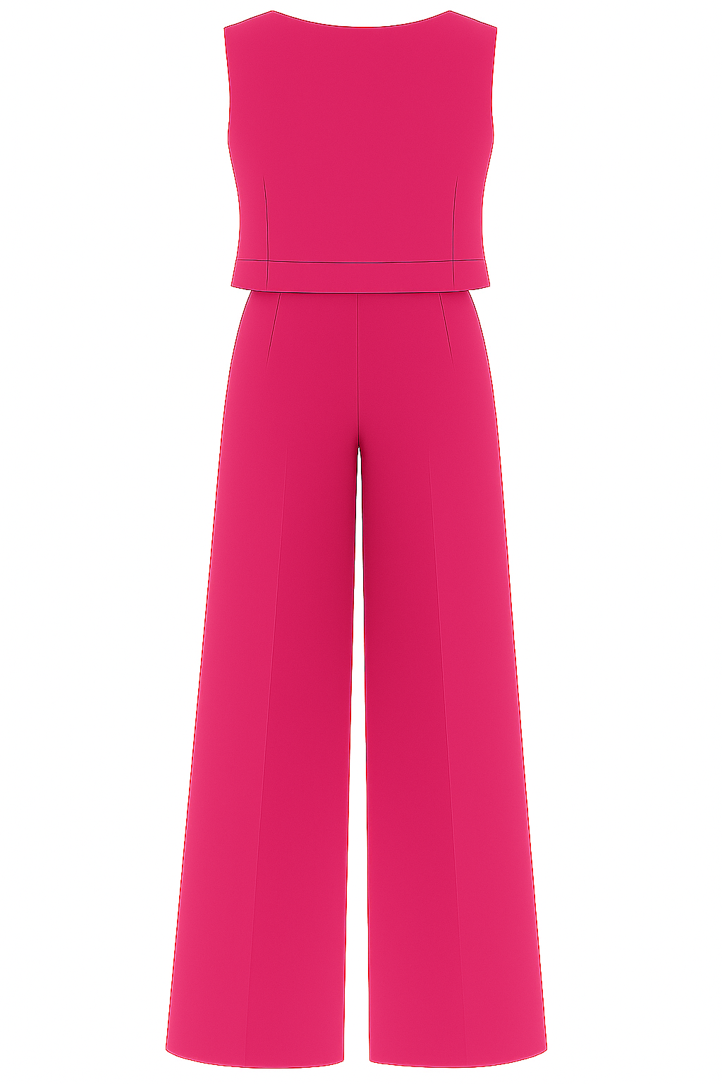 Tweedelige Set – Mouwloze V-hals Top & Wijde Broek