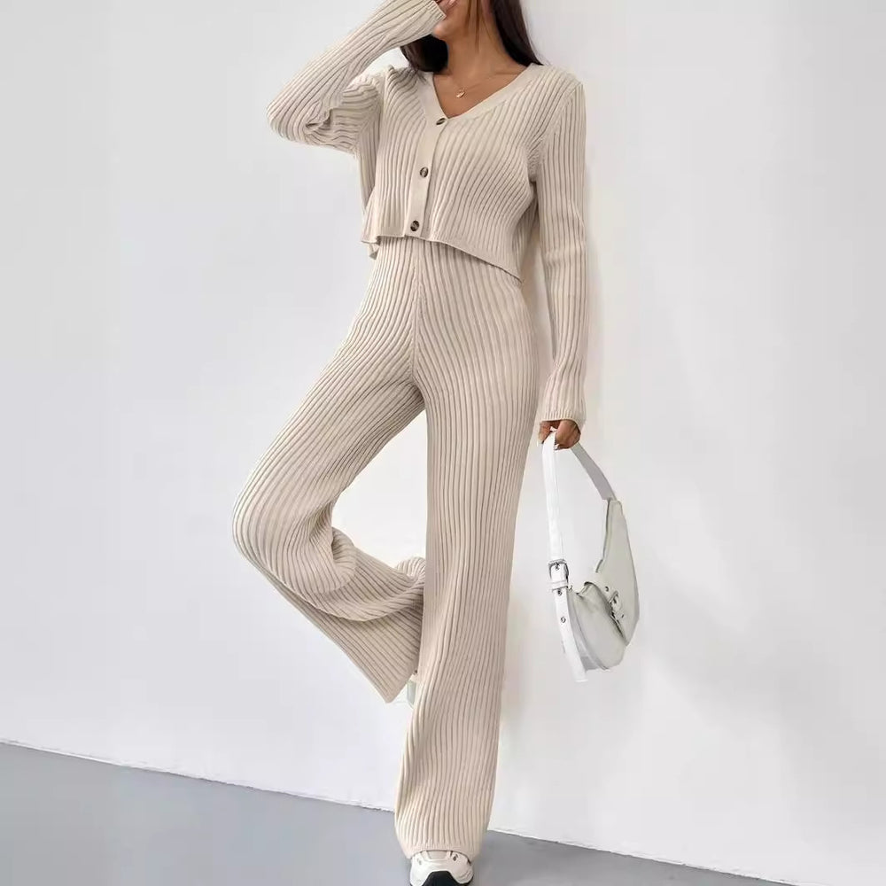 Tweedelige Set – V Hals Vest & Bootcut Broek Beweegvrij