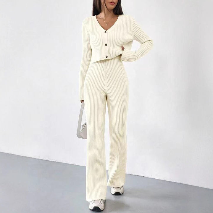 Tweedelige Set – V Hals Vest & Bootcut Broek Beweegvrij