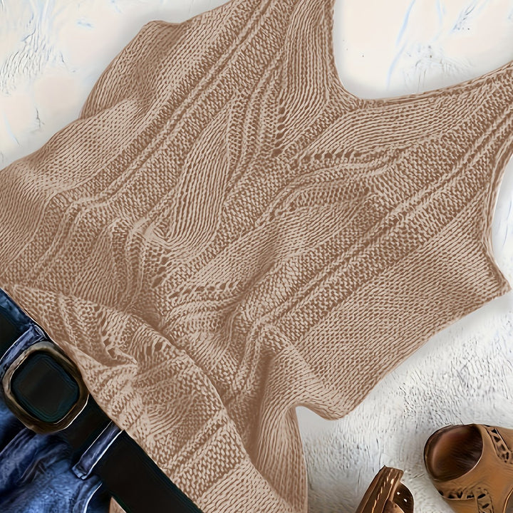 V-Hals Gebreide Tanktop – Zachte Stof & Flexibele Vorm