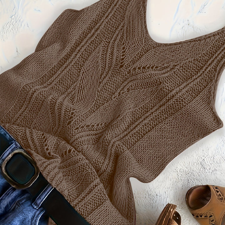 V-Hals Gebreide Tanktop – Zachte Stof & Flexibele Vorm