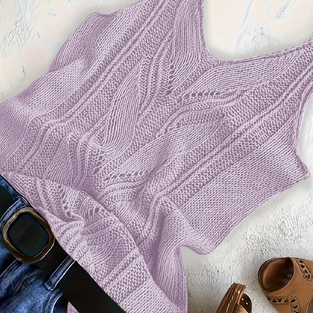 V-Hals Gebreide Tanktop – Zachte Stof & Flexibele Vorm