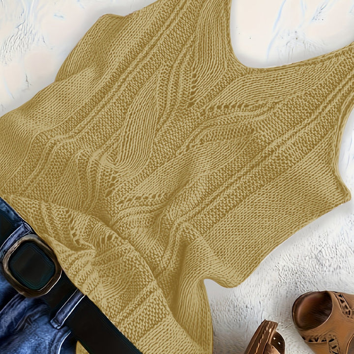 V-Hals Gebreide Tanktop – Zachte Stof & Flexibele Vorm