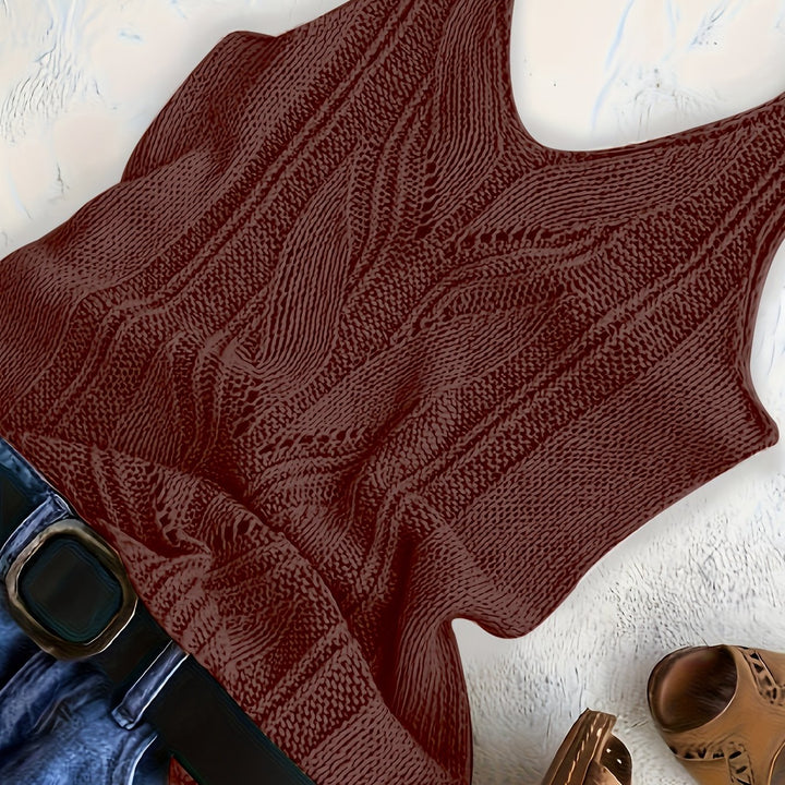 V-Hals Gebreide Tanktop – Zachte Stof & Flexibele Vorm
