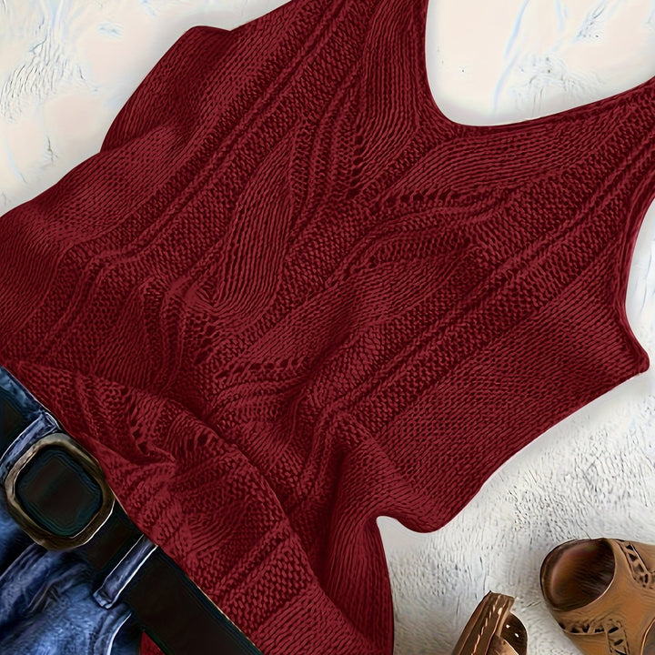 V-Hals Gebreide Tanktop – Zachte Stof & Flexibele Vorm