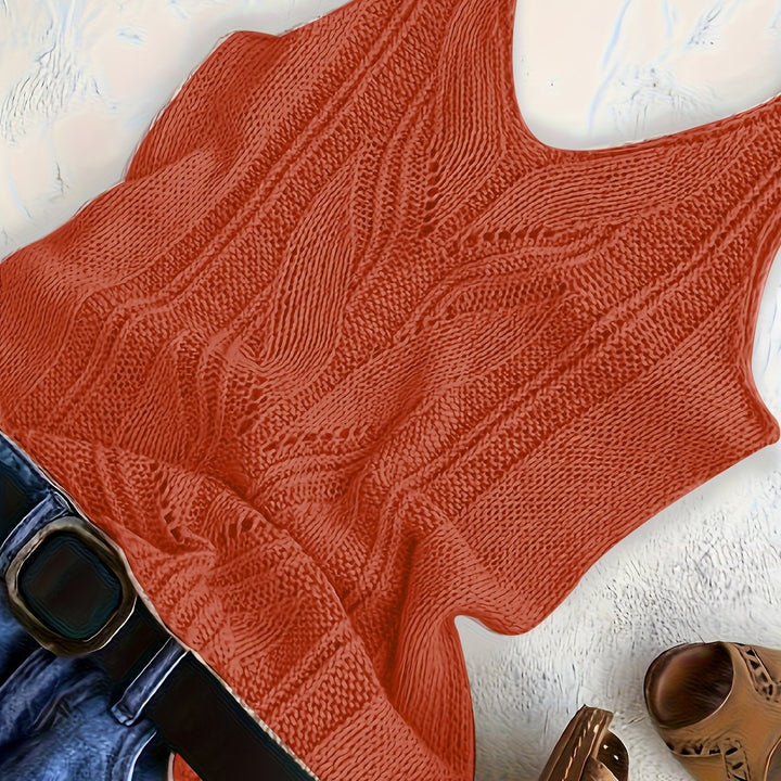 V-Hals Gebreide Tanktop – Zachte Stof & Flexibele Vorm