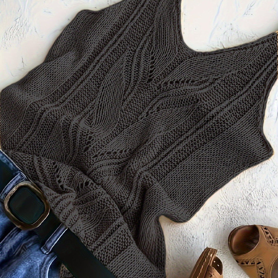 V-Hals Gebreide Tanktop – Zachte Stof & Flexibele Vorm