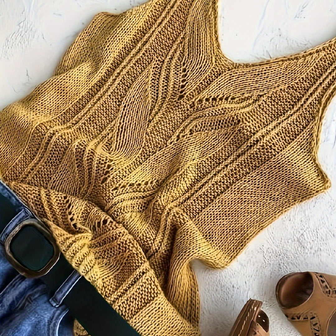 V-Hals Gebreide Tanktop – Zachte Stof & Flexibele Vorm