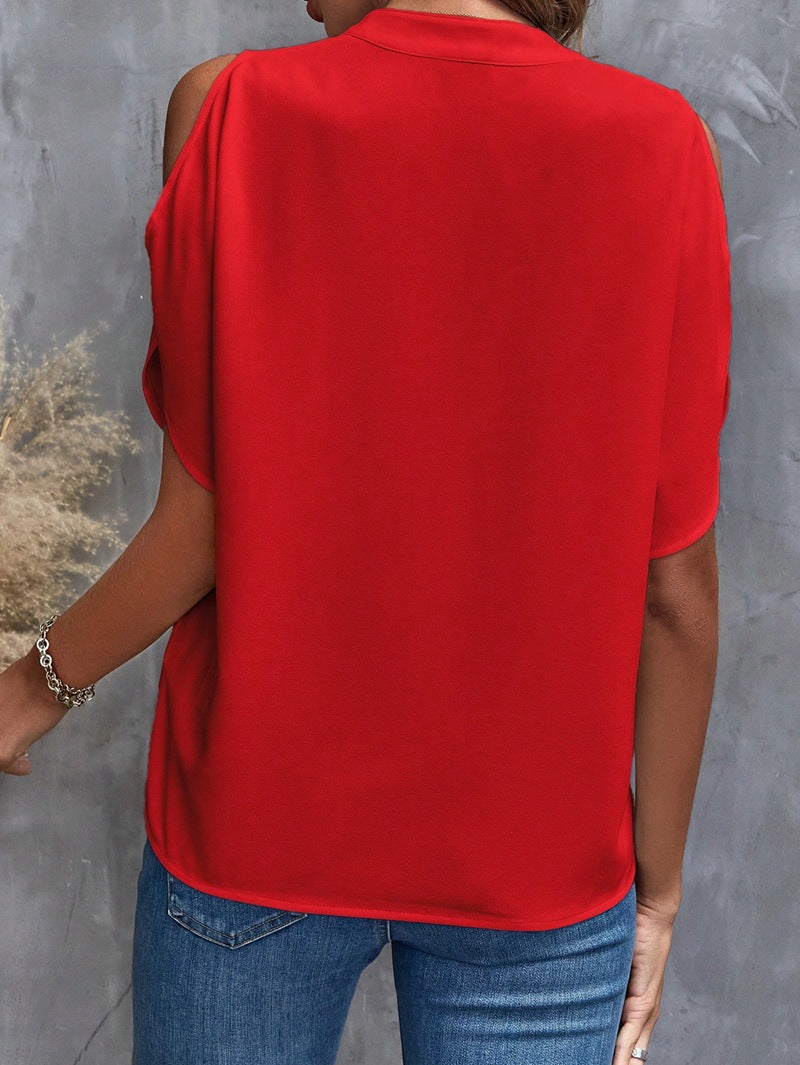 V-neck Blouse – Raglanmouwen & Ademend Comfort