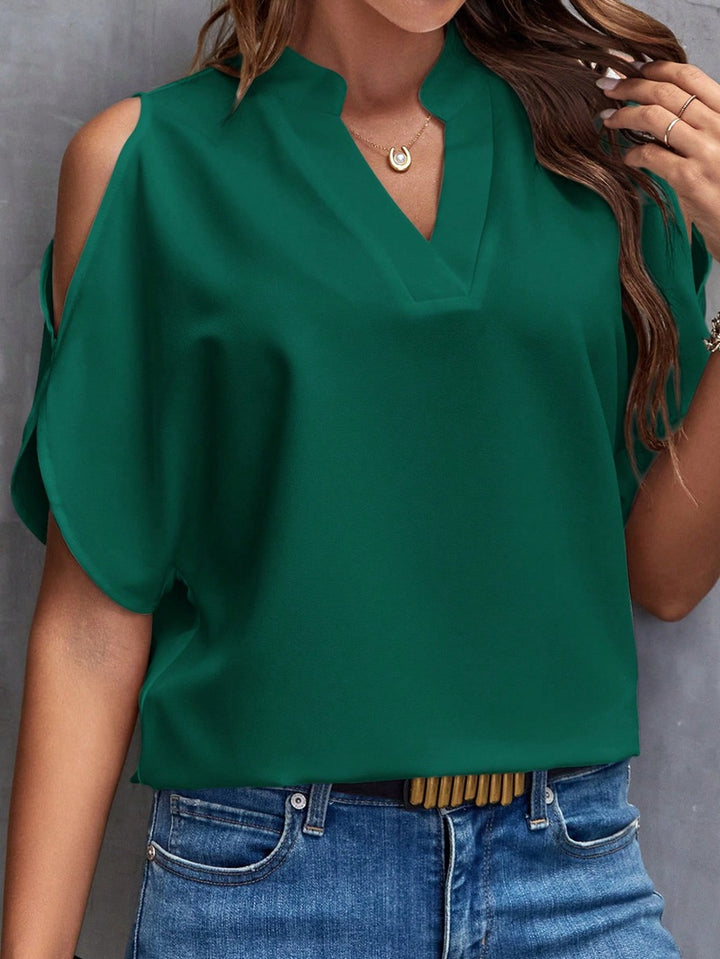 V-neck Blouse – Raglanmouwen & Ademend Comfort