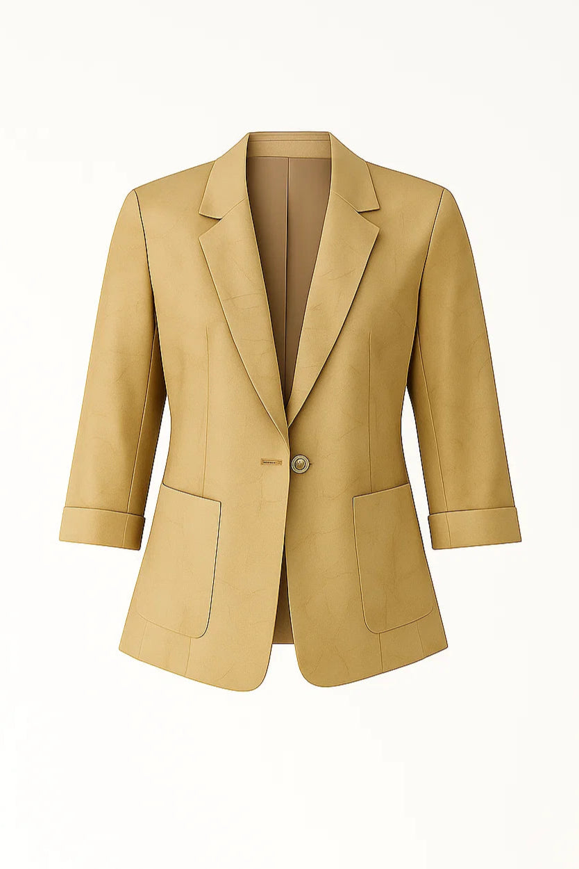 Veelzijdige Blazer - Open Voorkant & Driekwart Mouwen