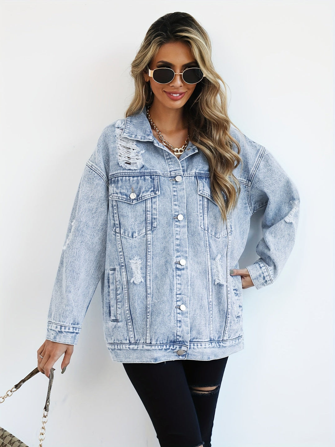 Verweerd denim jack - knoopsluiting & lange mouwen