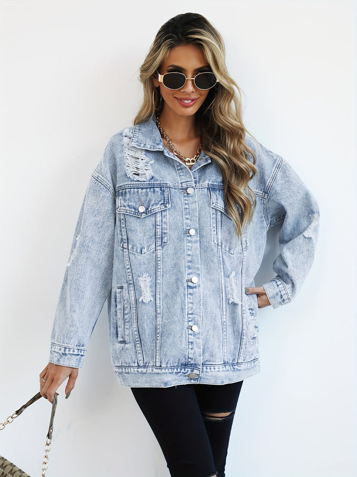 Verweerd denim jack - knoopsluiting & lange mouwen