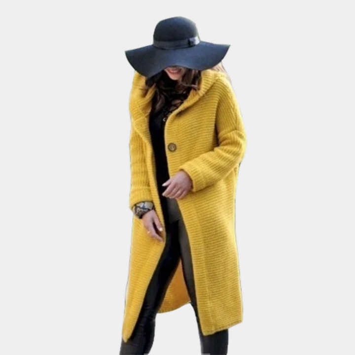 Warm Gebreid Vest Met Capuchon Voor Koude Dagen