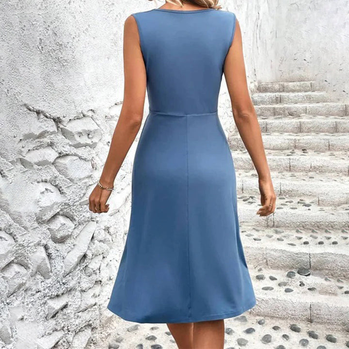 Wikkel Midi-jurk - V-Hals & Aansluitend Silhouet