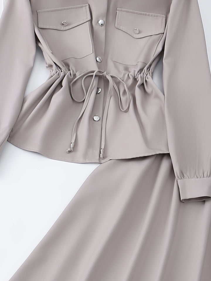 Windbreaker – Taille Trekkoord en Halve Rok Met Elastiek