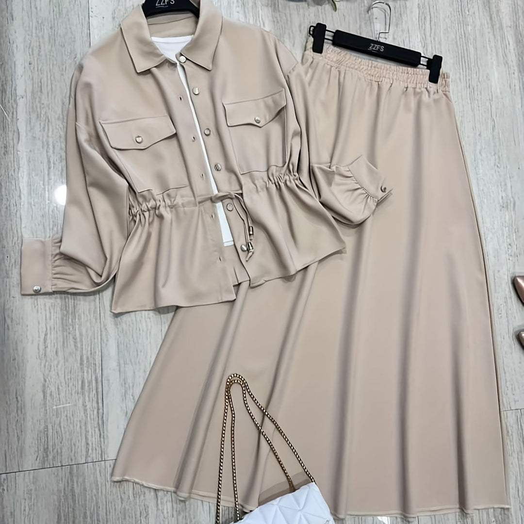 Windbreaker – Taille Trekkoord en Halve Rok Met Elastiek