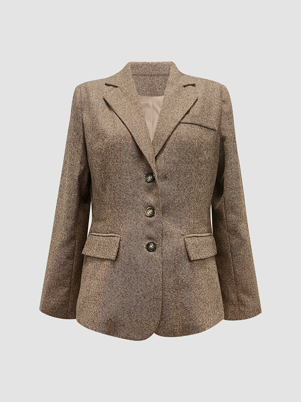 Wolmix Blazer – Gestructureerde H Vorm & Vrije Beweging