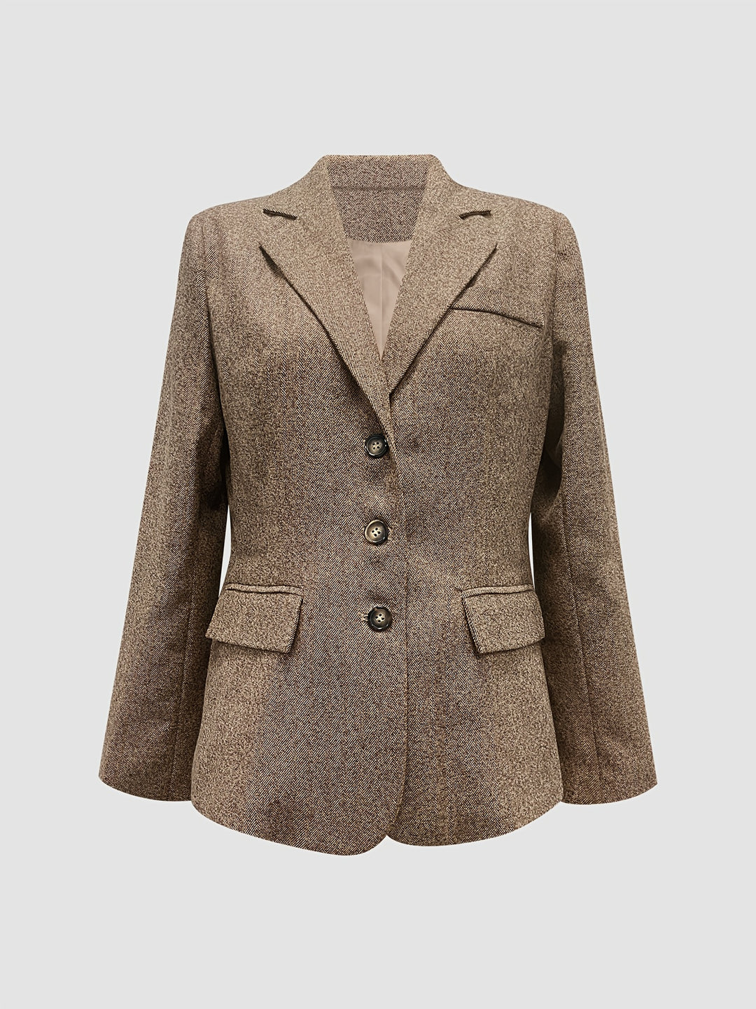 Wolmix Blazer – Gestructureerde H Vorm & Vrije Beweging
