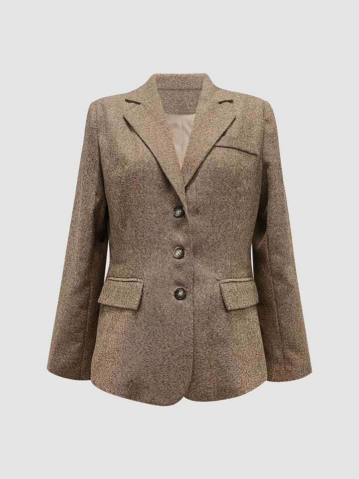 Wolmix Blazer – Gestructureerde H Vorm & Vrije Beweging