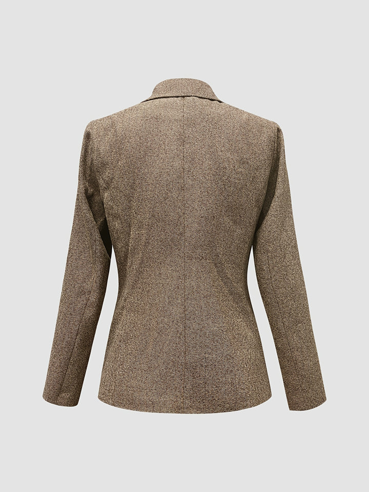Wolmix Blazer – Gestructureerde H Vorm & Vrije Beweging