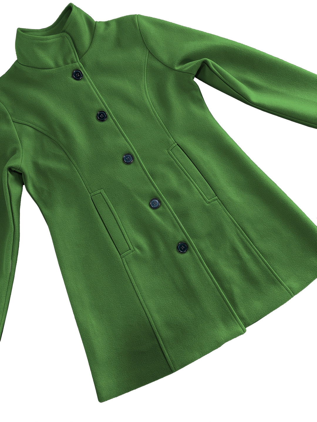Wolmix Jas – Middellange Met Knoopsluiting En Warmte