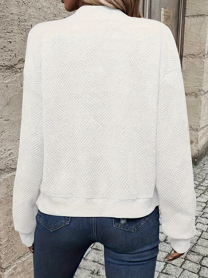 Zip-Up Jas - Textuur Stof & Machine Wasbaar Ontwerp