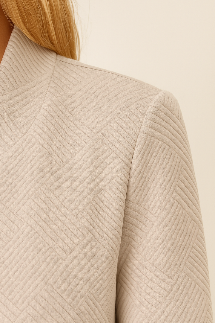 Zip-Up jas - lange mouwen & structuurpatroon