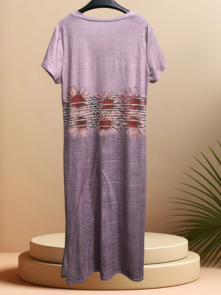 Zomer Strandjurk – V-Hals Ontwerp & Flowy Maxi Lengte