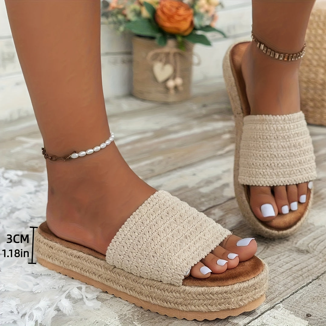 Zomerse Sandalen – Geweven Bovenkant & Ademend Comfort
