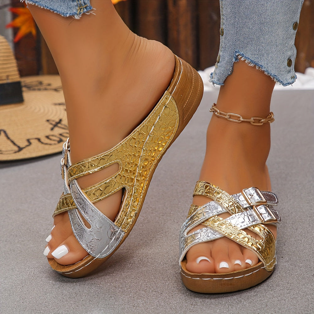 Zomerslippers - Kleurvlakken Ontwerp & Dikke Zool