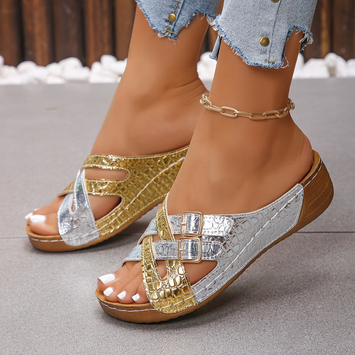 Zomerslippers - Kleurvlakken Ontwerp & Dikke Zool