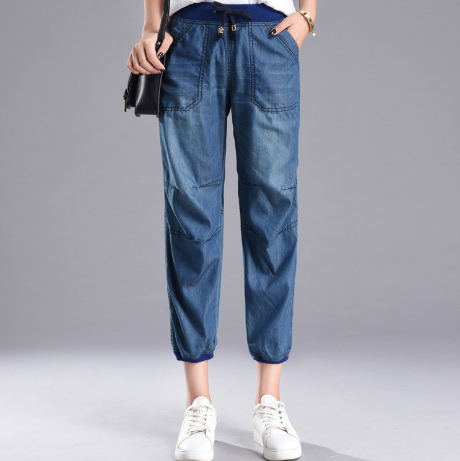 Relaxed Fit Harem Jogger Broek - Katoenmix & Pockets voor Opberging